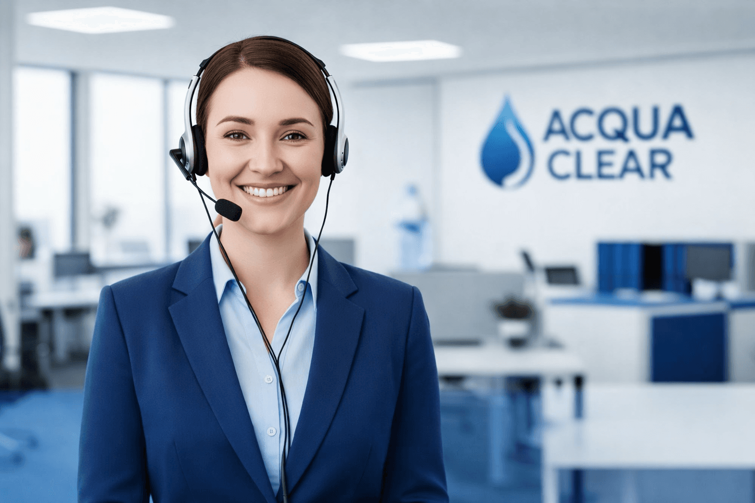 HydraPure customer support team member in a modern office